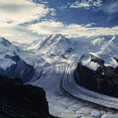 30 – Il ghiacciaio del Grenz e il versante nord del Monte Rosa
